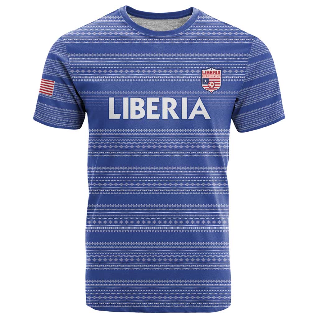 Custom Liberia Football T Shirt Women Blue Jersey - Wonder Print Shop