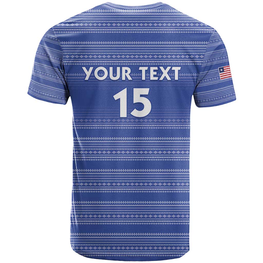 Custom Liberia Football T Shirt Women Blue Jersey - Wonder Print Shop