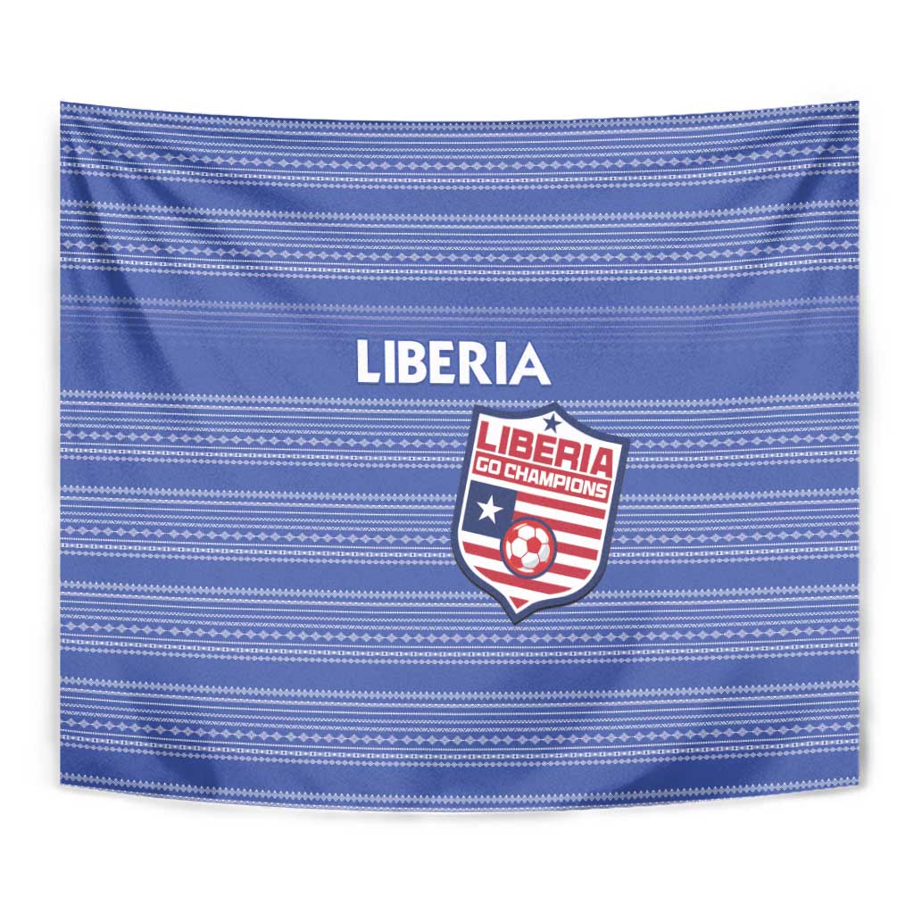 Liberia Football Tapestry Women Blue Jersey - Wonder Print Shop