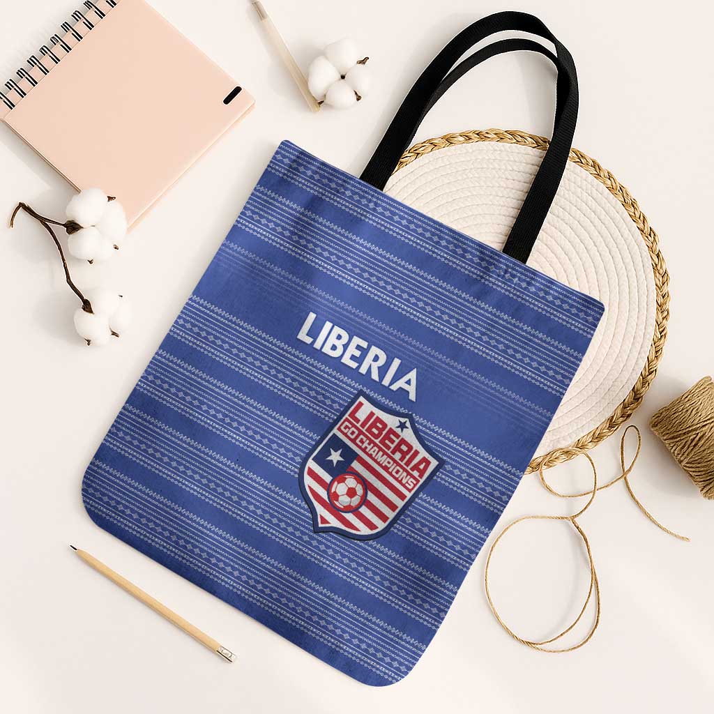 Liberia Football Tote Bag Women Blue Jersey - Wonder Print Shop
