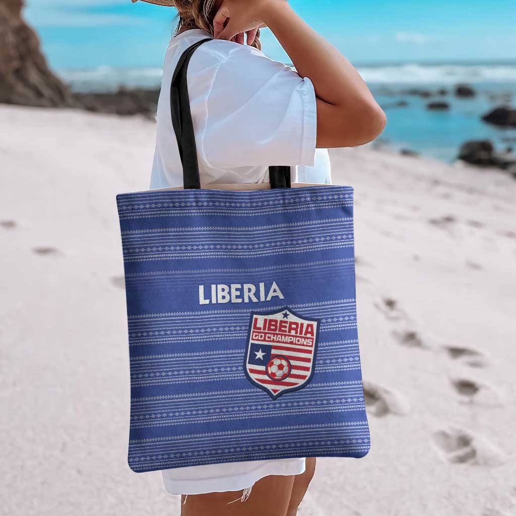 Liberia Football Tote Bag Women Blue Jersey - Wonder Print Shop