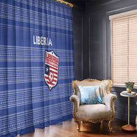 Liberia Football Window Curtain Women Blue Jersey - Wonder Print Shop