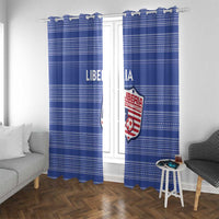 Liberia Football Window Curtain Women Blue Jersey - Wonder Print Shop