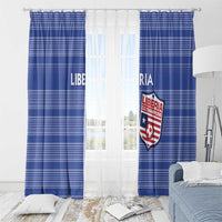 Liberia Football Window Curtain Women Blue Jersey - Wonder Print Shop