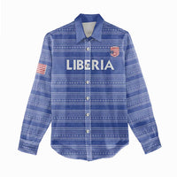 Custom Liberia Football Women Casual Shirt Women Blue Jersey - Wonder Print Shop