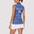 Custom Liberia Football Women Sleeveless Polo Shirt Women Blue Jersey - Wonder Print Shop