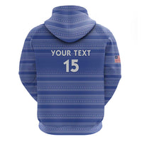 Custom Liberia Football Zip Hoodie Women Blue Jersey - Wonder Print Shop
