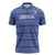 Custom Liberia Football Zipper Polo Shirt Women Blue Jersey - Wonder Print Shop