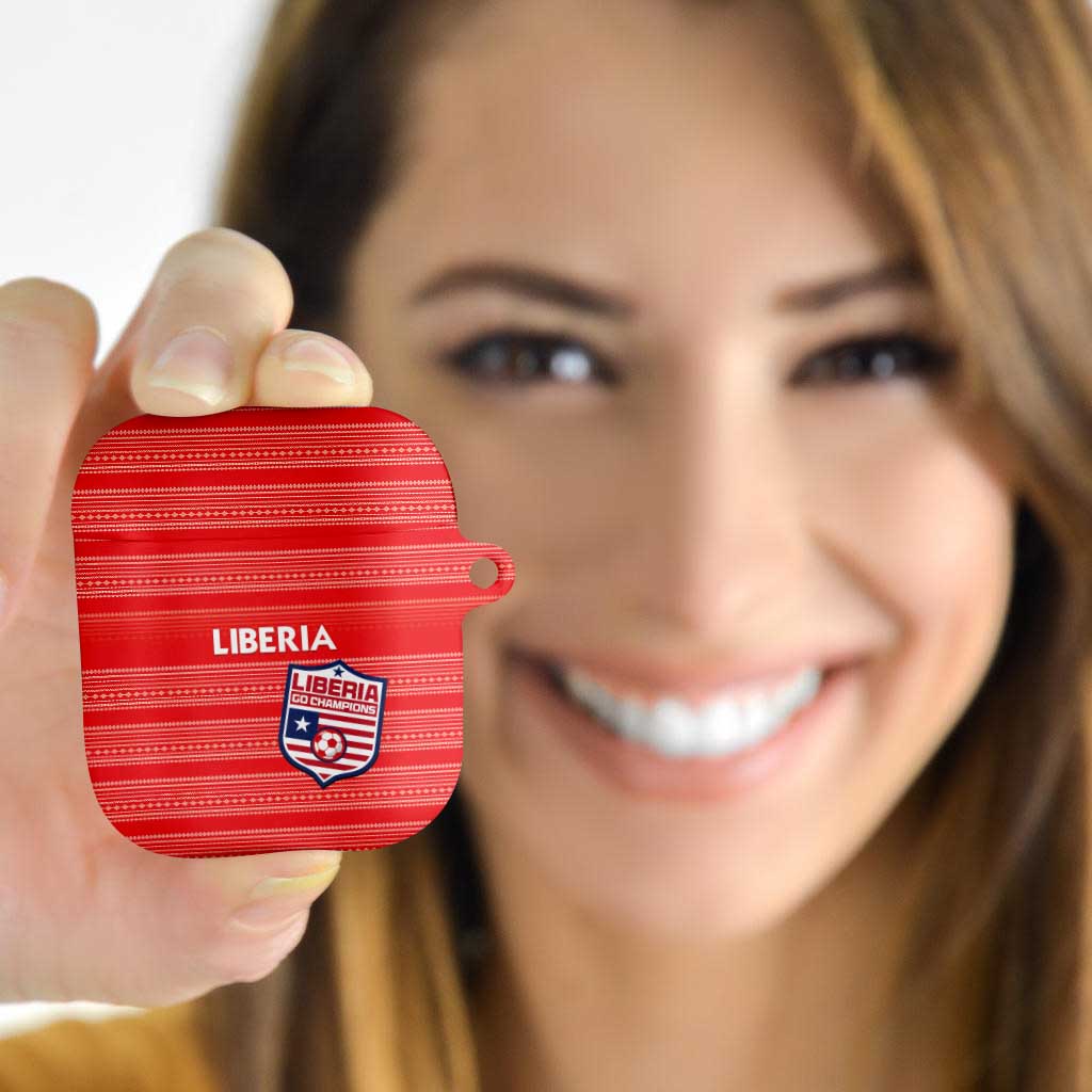 Liberia Football AirPods Case Women Red Jersey - Wonder Print Shop