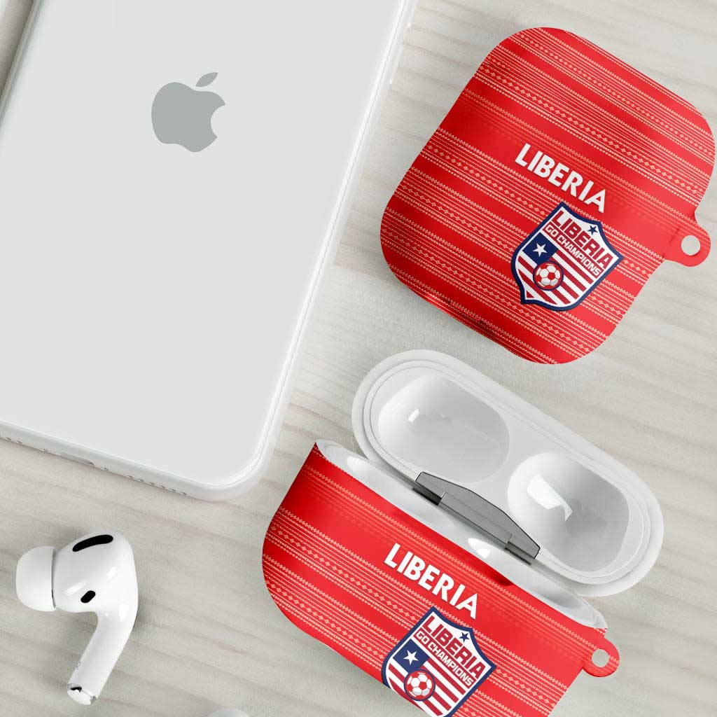 Liberia Football AirPods Case Women Red Jersey - Wonder Print Shop