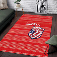 Liberia Football Area Rug Women Red Jersey - Wonder Print Shop