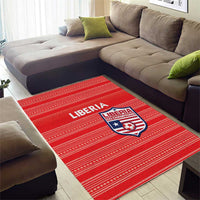 Liberia Football Area Rug Women Red Jersey - Wonder Print Shop