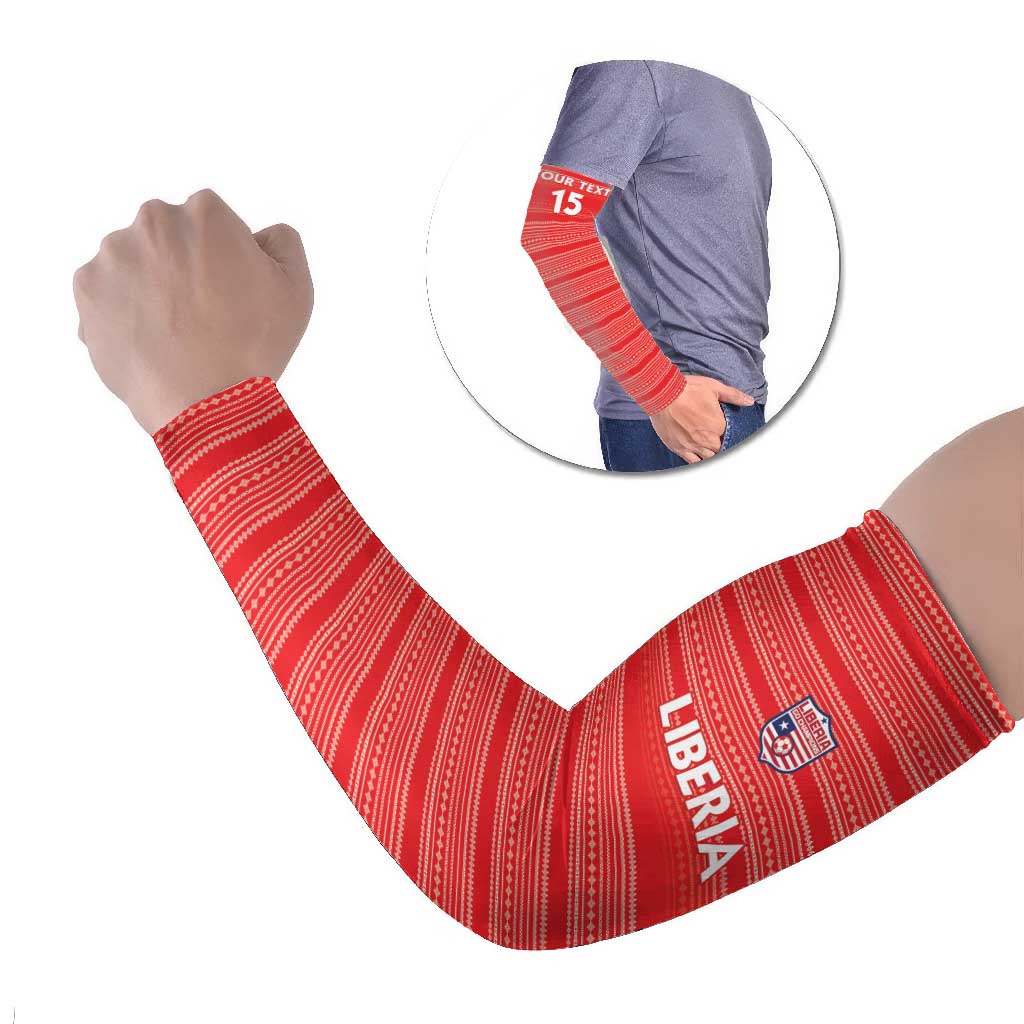 Custom Liberia Football Arm Sleeves Women Red Jersey - Wonder Print Shop