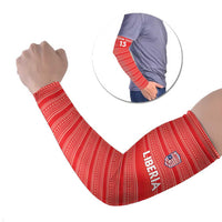 Custom Liberia Football Arm Sleeves Women Red Jersey - Wonder Print Shop