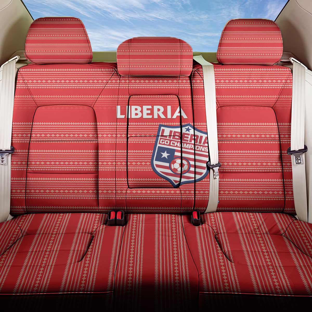 Liberia Football Back Car Seat Cover Women Red Jersey - Wonder Print Shop