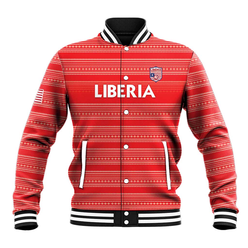 Custom Liberia Football Baseball Jacket Women Red Jersey - Wonder Print Shop