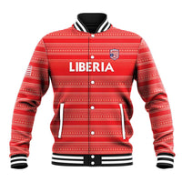 Custom Liberia Football Baseball Jacket Women Red Jersey - Wonder Print Shop
