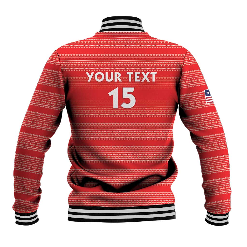 Custom Liberia Football Baseball Jacket Women Red Jersey - Wonder Print Shop