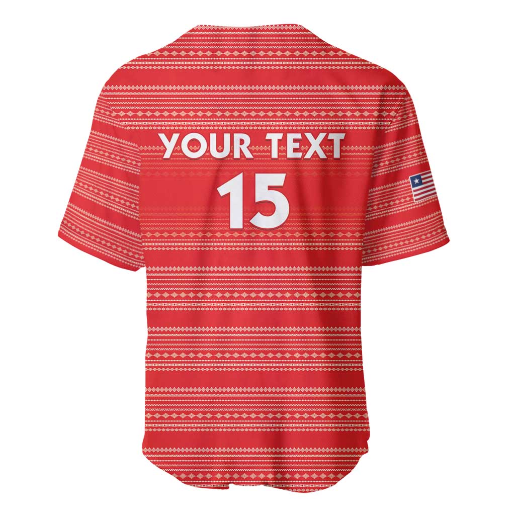 Custom Liberia Football Baseball Jersey Women Red Jersey - Wonder Print Shop