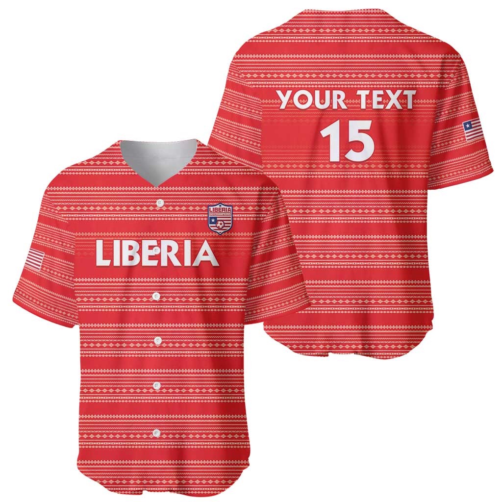 Custom Liberia Football Baseball Jersey Women Red Jersey - Wonder Print Shop