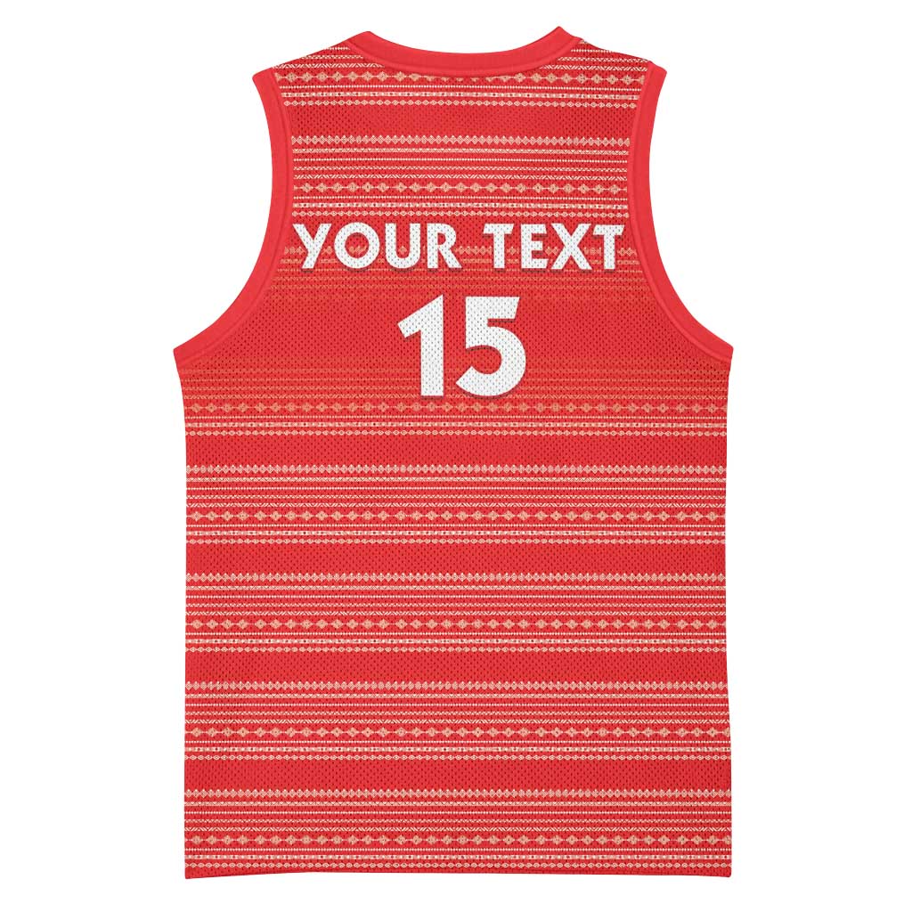 Custom Liberia Football Basketball Jersey Women Red Jersey - Wonder Print Shop