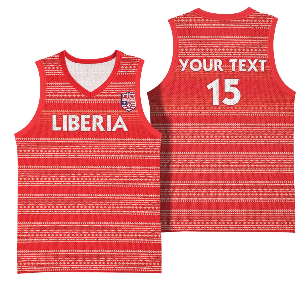Custom Liberia Football Basketball Jersey Women Red Jersey - Wonder Print Shop