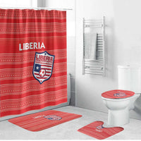 Liberia Football Bathroom Set Women Red Jersey - Wonder Print Shop