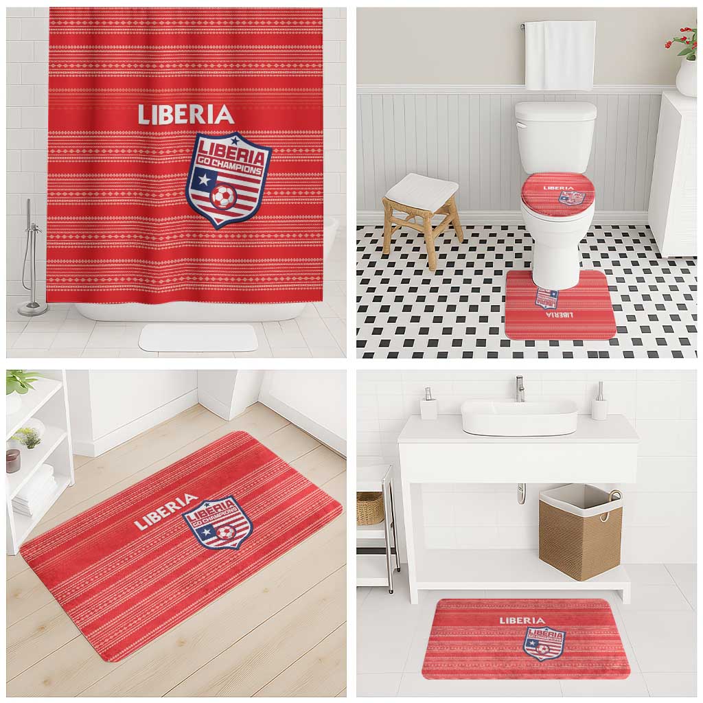 Liberia Football Bathroom Set Women Red Jersey - Wonder Print Shop