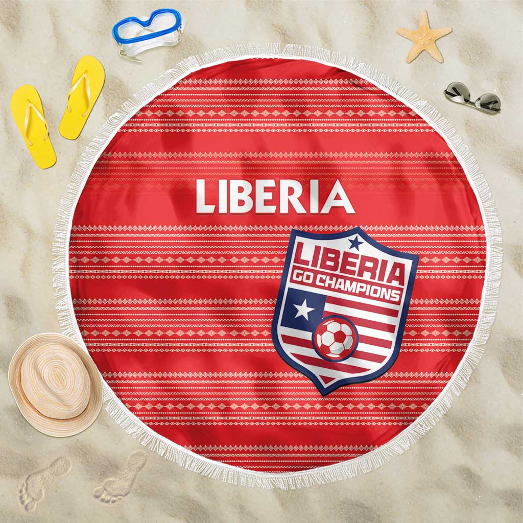 Liberia Football Beach Blanket Women Red Jersey - Wonder Print Shop