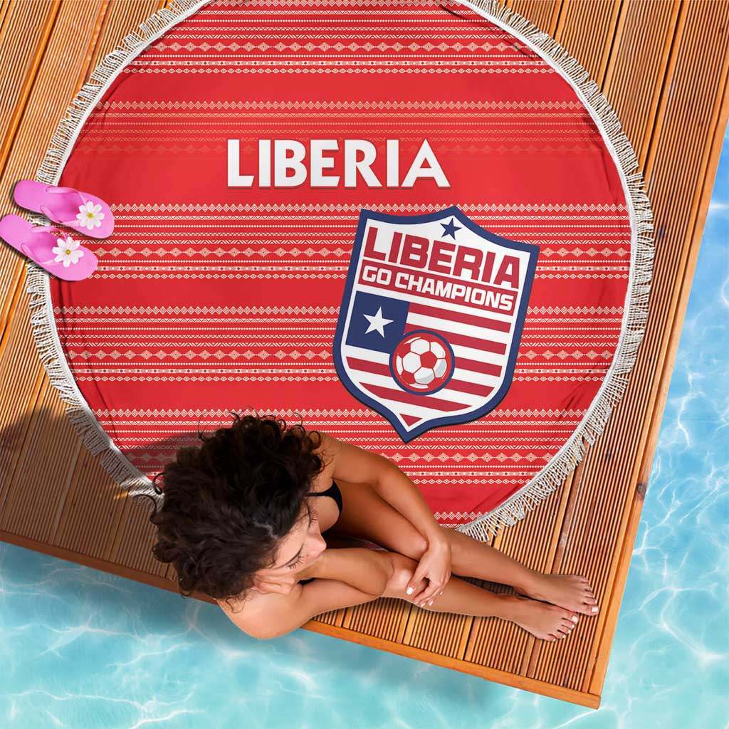 Liberia Football Beach Blanket Women Red Jersey - Wonder Print Shop