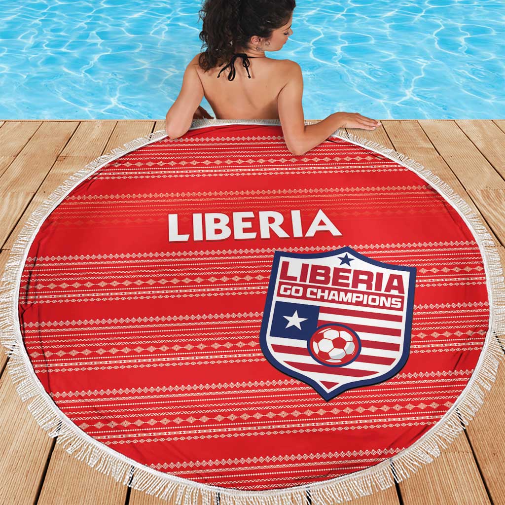 Liberia Football Beach Blanket Women Red Jersey - Wonder Print Shop