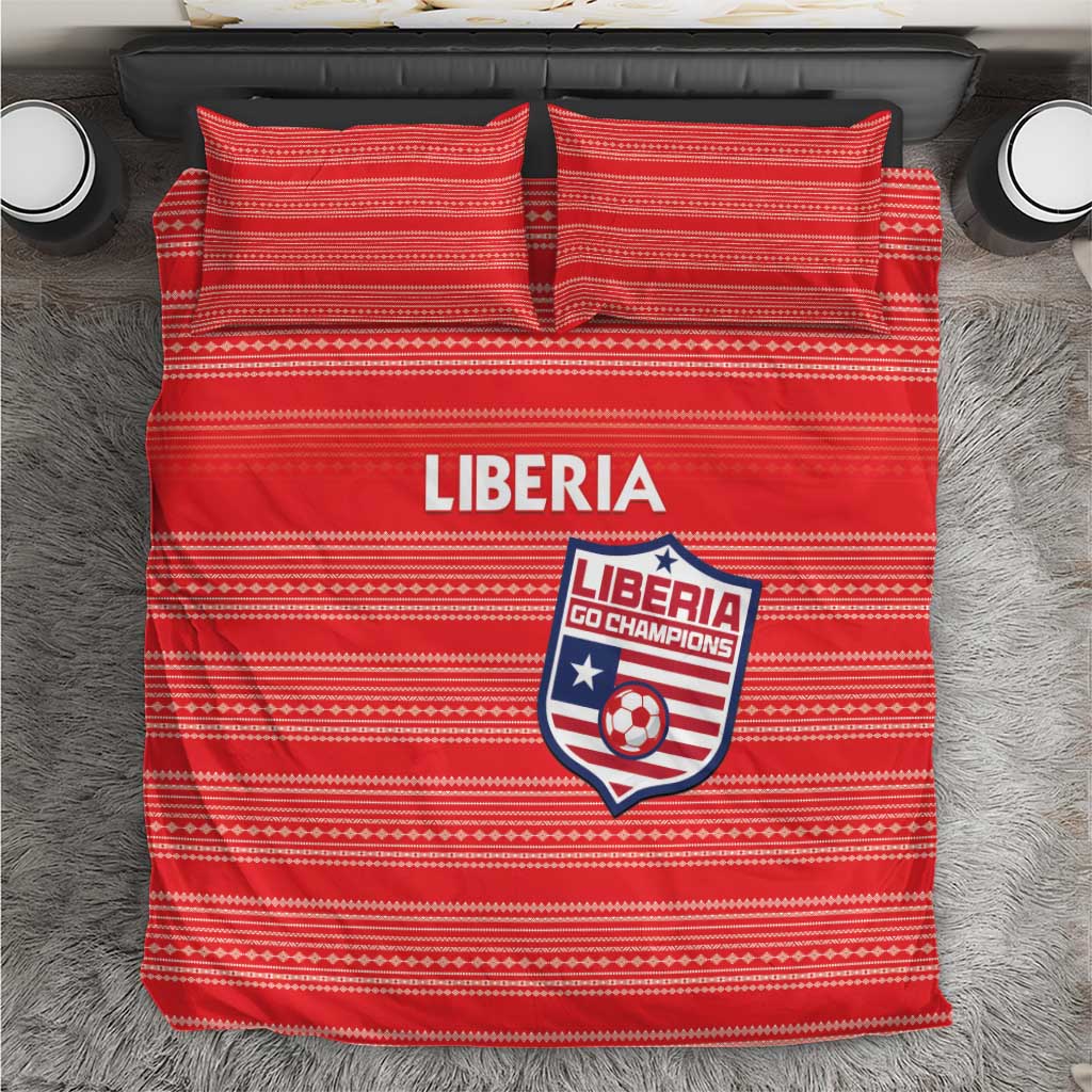 Liberia Football Bedding Set Women Red Jersey - Wonder Print Shop