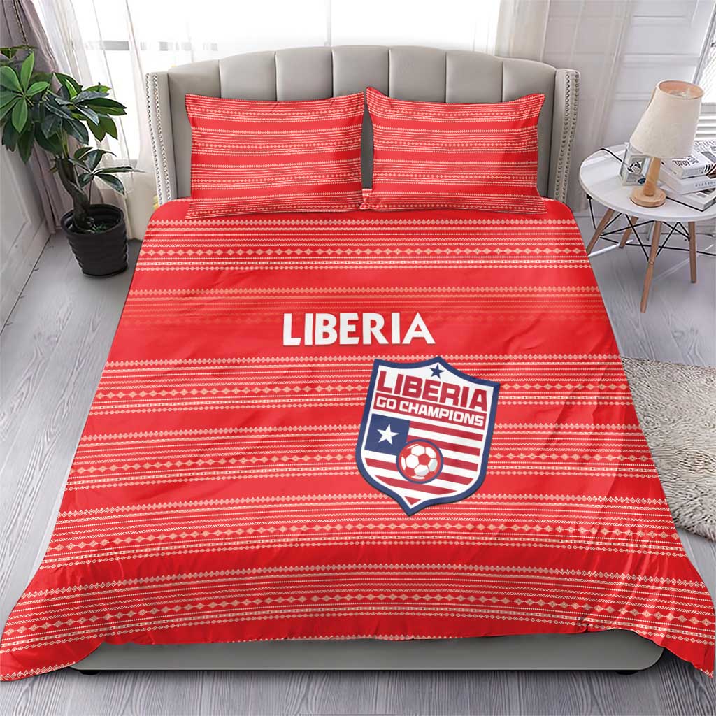 Liberia Football Bedding Set Women Red Jersey - Wonder Print Shop