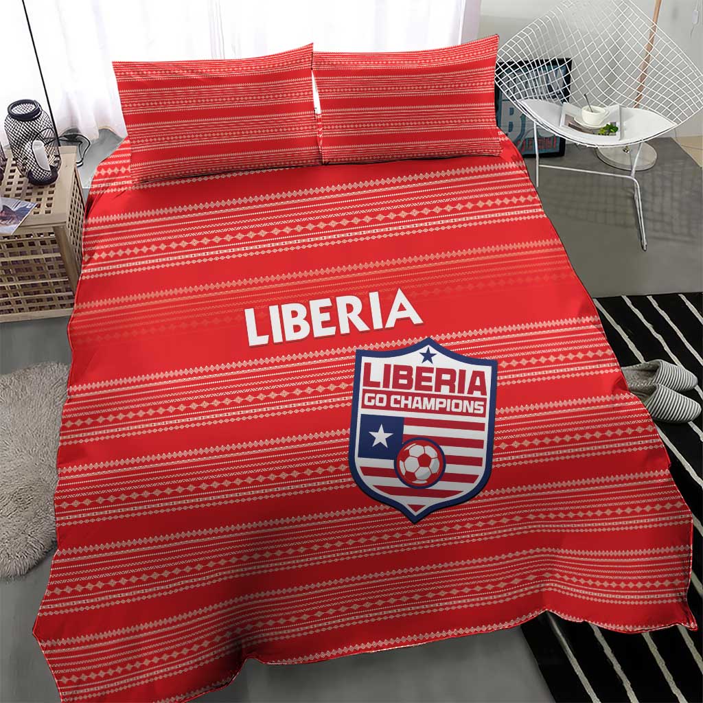 Liberia Football Bedding Set Women Red Jersey - Wonder Print Shop