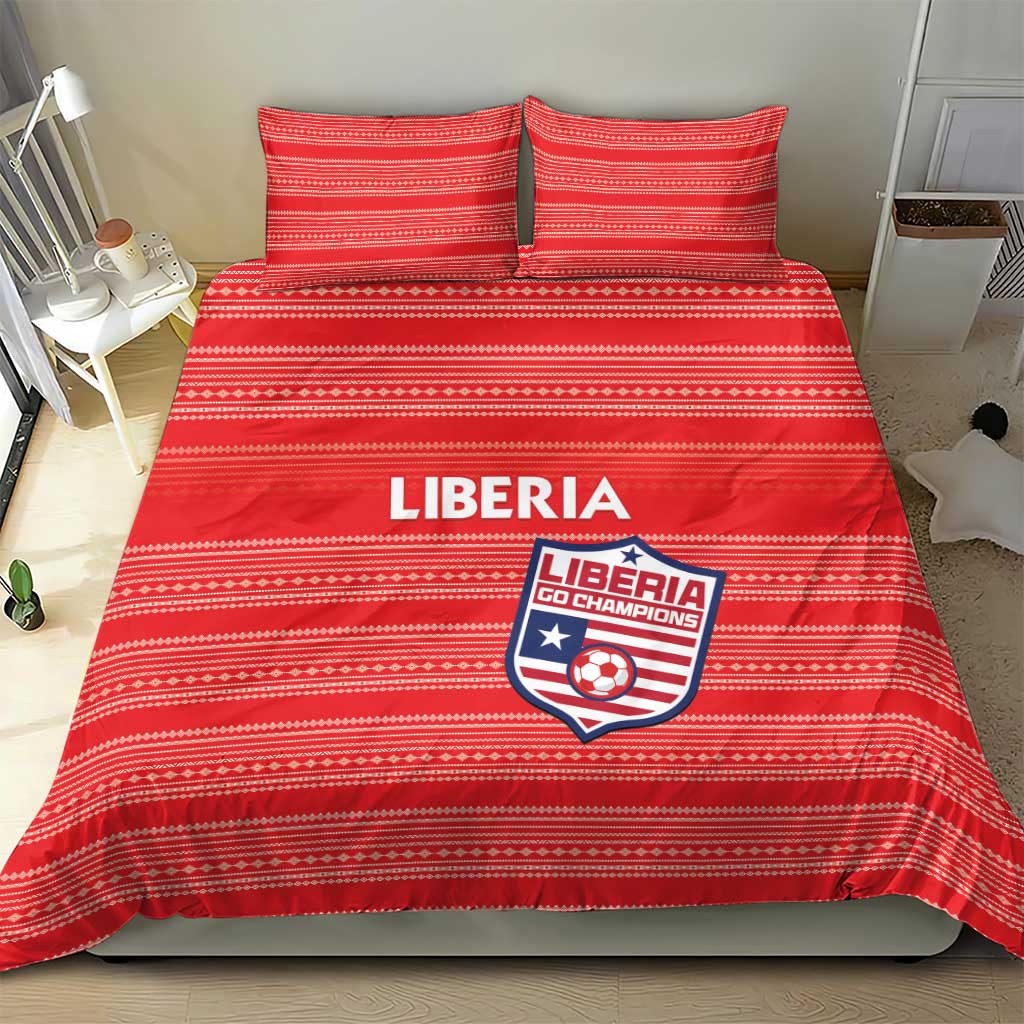 Liberia Football Bedding Set Women Red Jersey - Wonder Print Shop