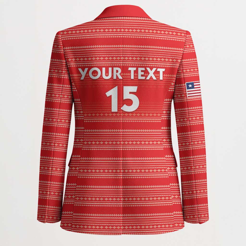 Custom Liberia Football Blazer Women Red Jersey - Wonder Print Shop