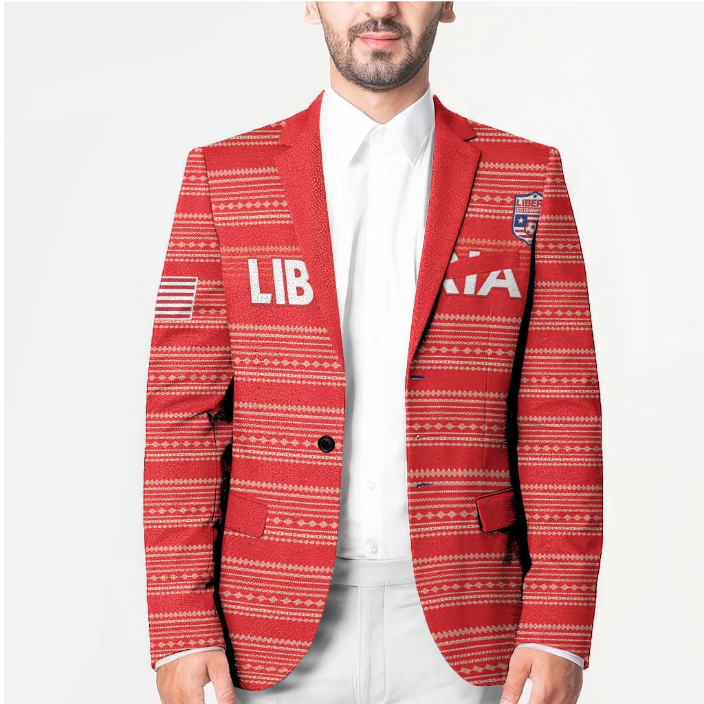 Custom Liberia Football Blazer Women Red Jersey - Wonder Print Shop