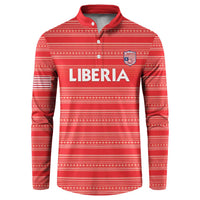 Custom Liberia Football Button Sweatshirt Women Red Jersey - Wonder Print Shop