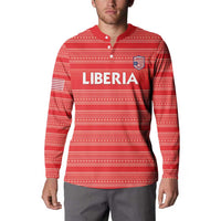 Custom Liberia Football Button Sweatshirt Women Red Jersey - Wonder Print Shop