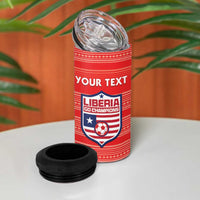 Custom Liberia Football 4 in 1 Can Cooler Tumbler Women Red Jersey - Wonder Print Shop