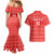 Custom Liberia Football Couples Matching Mermaid Dress and Hawaiian Shirt Women Red Jersey - Wonder Print Shop