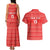 Custom Liberia Football Couples Matching Tank Maxi Dress and Hawaiian Shirt Women Red Jersey - Wonder Print Shop