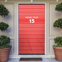 Custom Liberia Football Door Cover Women Red Jersey - Wonder Print Shop