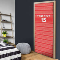 Custom Liberia Football Door Cover Women Red Jersey - Wonder Print Shop