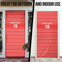 Custom Liberia Football Door Cover Women Red Jersey - Wonder Print Shop