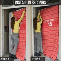 Custom Liberia Football Door Cover Women Red Jersey - Wonder Print Shop