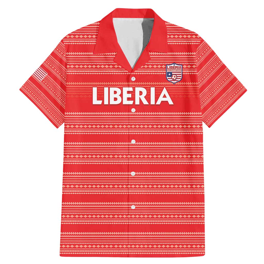 Custom Liberia Football Family Matching Mermaid Dress and Hawaiian Shirt Women Red Jersey - Wonder Print Shop