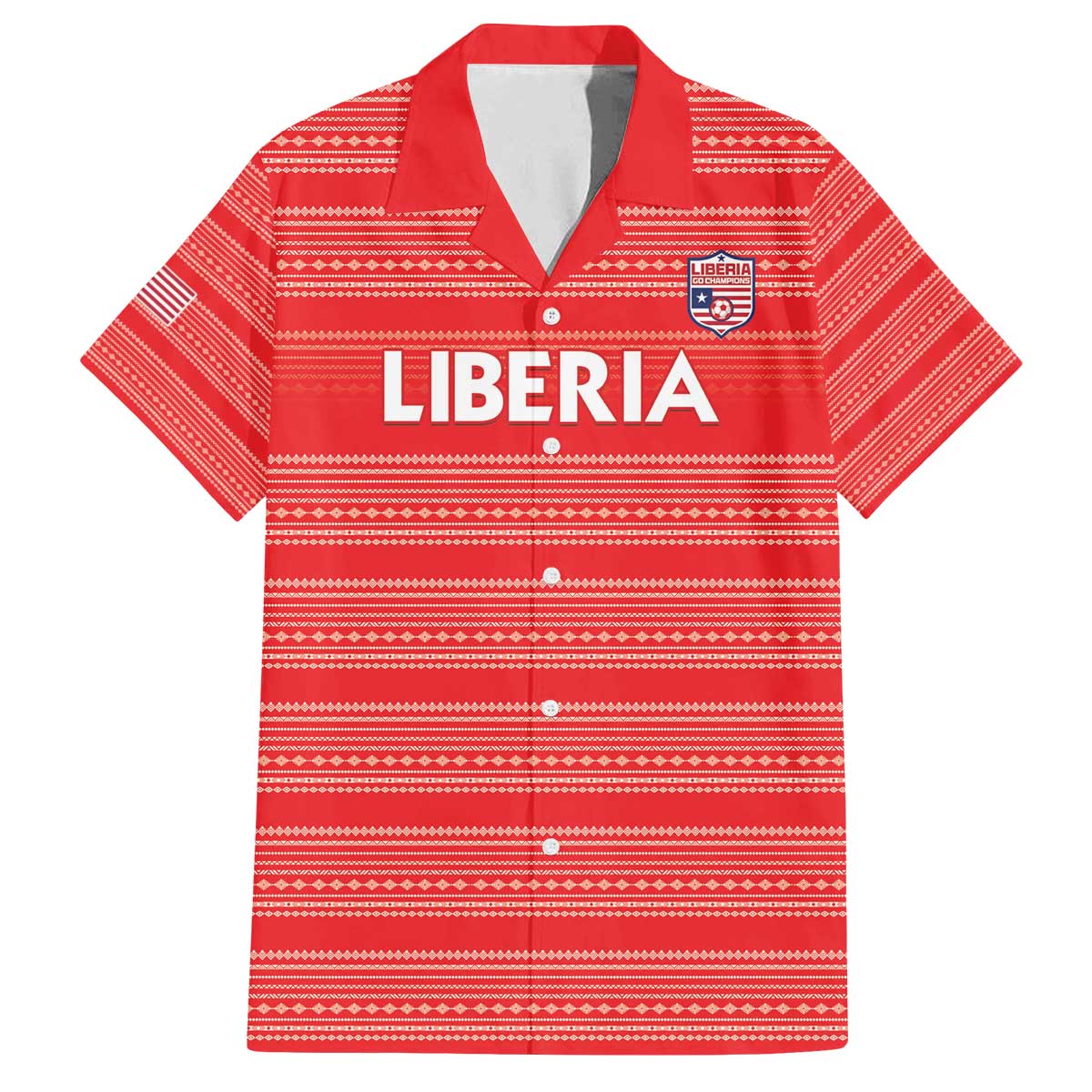 Custom Liberia Football Family Matching Off The Shoulder Long Sleeve Dress and Hawaiian Shirt Women Red Jersey - Wonder Print Shop