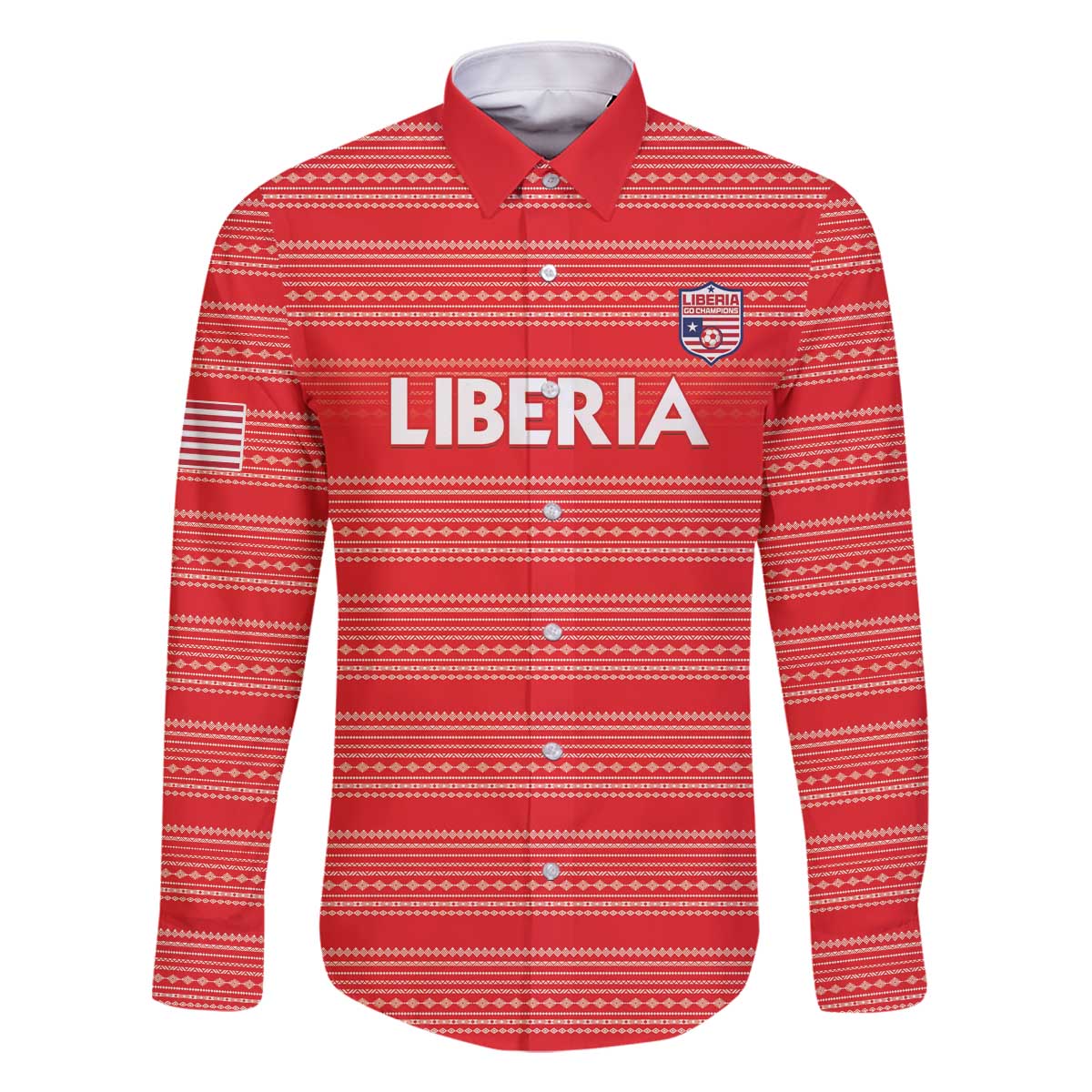 Custom Liberia Football Family Matching Off The Shoulder Long Sleeve Dress and Hawaiian Shirt Women Red Jersey - Wonder Print Shop