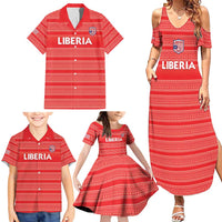 Custom Liberia Football Family Matching Summer Maxi Dress and Hawaiian Shirt Women Red Jersey - Wonder Print Shop
